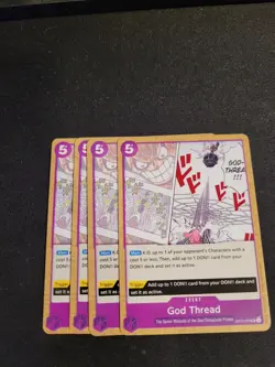 4x God Thread OP10-079 English UC Royal Blood One Piece Card Game - Image 2
