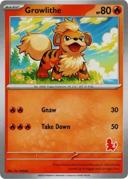 Growlithe My First Battle Pokemon Card NM - Image 2