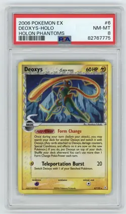Deoxys Holo 6/110 EX Holon Phantoms PSA 8 NM-MT Pokemon Card - Image 1