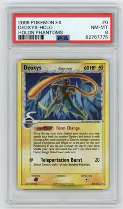 Deoxys Holo 6/110 EX Holon Phantoms PSA 8 NM-MT Pokemon Card - Image 3