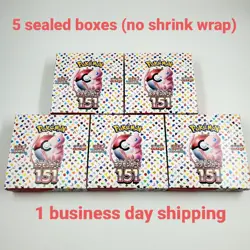 Pokemon Card Pokemon Card 151 Booster Box 5 Boxes No Shrink Wrap Japanese - Image 1