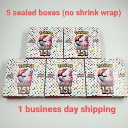 Pokemon Card Pokemon Card 151 Booster Box 5 Boxes No Shrink Wrap Japanese - Image 12