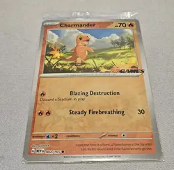 Charmander 004/165 EB GAMES Stamp Sealed Promo Pokemon Card - Image 1