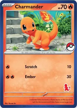 Charmander My First Battle Blue Border Pokemon Card NM - Image 2