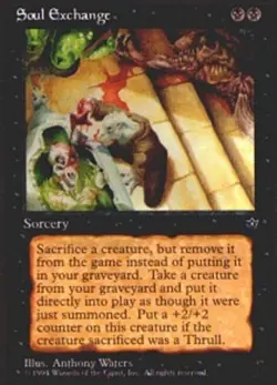 MTG magic cards 2x Soul Exchange Fallen Empires Light Play, English - Image 1