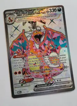 Pokemon Charizard EX Obsidian Flames Holo 215/197 OBF EN 2023 TCG Card English - Image 1
