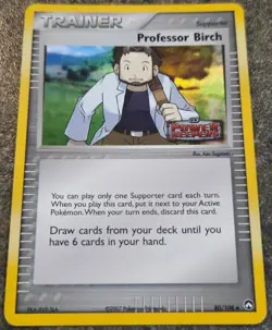 Professor Birch 80/108 HOLO Stamped Power Keepers Pokemon LP Authentic FREE SHIP - Image 1