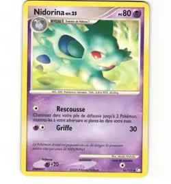 Pokemon French Nidorina 56/123 Mysterious Treasures HP Non-holo Card - Image 1