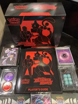Pokemon Destined Rivals ETB (no packs) w/ Promo, 1 EX, and 7 Holo/Reverse Holo - Image 2