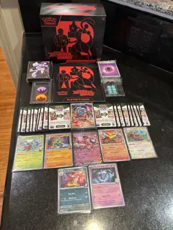 Pokemon Destined Rivals ETB (no packs) w/ Promo, 1 EX, and 7 Holo/Reverse Holo - Image 4