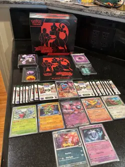 Pokemon Destined Rivals ETB (no packs) w/ Promo, 1 EX, and 7 Holo/Reverse Holo - Image 5