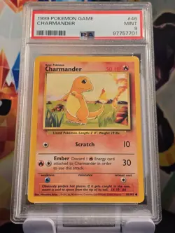 Charmander 46/102 PSA 8 Pokemon Base Set Unlimited 1999 PSA 9 - Image 3