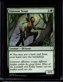 Llanowar Scout Magic The Gathering Dominaria Card NM - Image 1