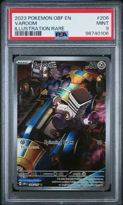 2023 POKEMON OBF EN-OBSIDIAN FLAMES ILLUSTRATION RARE #206 VAROOM PSA 9 - Image 3