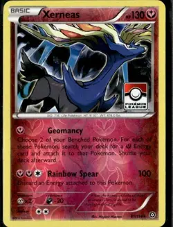 2016 Pokémon League Stamped XY Steam Siege Xerneas 81/114 Reverse Holo - Image 1