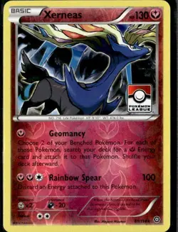 2016 Pokémon League Stamped XY Steam Siege Xerneas 81/114 Reverse Holo - Image 3