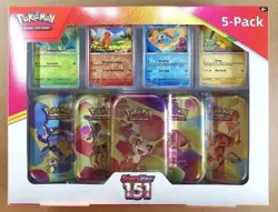 Pokémon TCG | Scarlet & Violet 151 | Costco 5-Pack Mini Tins with Promos - Image 1