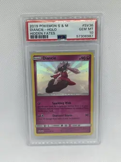 Pokemon Hidden Fates #SV36 Diancie Holo PSA 10 GEM MINT - Image 1