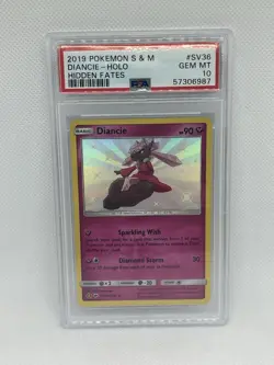 Pokemon Hidden Fates #SV36 Diancie Holo PSA 10 GEM MINT - Image 3