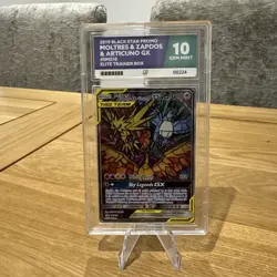 MOLTRES & ZAPDOS & ARTICUNO GX SM210 ACE 10 GEM MINT PERFECT SUB GRADES Pokemon - Image 4