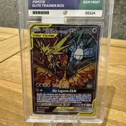 MOLTRES & ZAPDOS & ARTICUNO GX SM210 ACE 10 GEM MINT PERFECT SUB GRADES Pokemon - Image 5