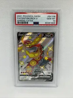 Pokemon Shining Fates #SV108 Centiskorch V Full Art PSA 10 GEM MT - Image 3