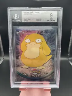 Pokemon 2000 Topps Chrome Psyduck #54 Beckett 9 - Image 1