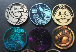 8 X Pokemon Large Coins Coin Tokens Shiny Blastoise London 2022 Pikachu Eevee - Image 3