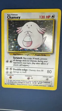 Pokémon 1999 Base Set Unlimited English Card Chansey 03/102 - Image 1