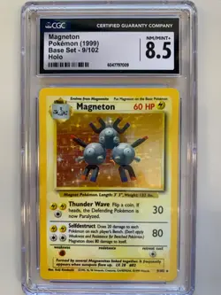 Vintage 1999 Pokémon TCG Magneton Base Set Holo CGC 8.5 NM/Mint+ - Image 1