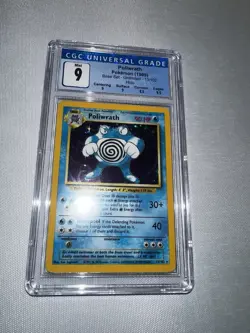 Poliwrath Base Set Holo 13/102 Unlimited CGC 9 Blue Label Pokemon - Image 2