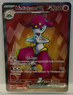 Pokemon TCG Stellar Crown - Medicham ex - Ultra Rare Full Art Holo - 161/142 NM - Image 1