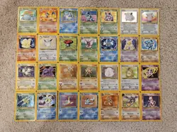 UPDATED! Vintage Original Pokemon Complete 151/150 Base 27x Holos 1st Shadowless - Image 10