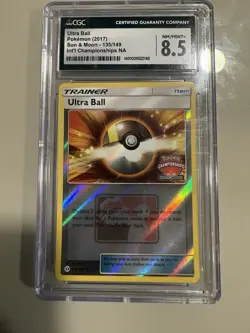 2017 Pokemon TCG Sun & Moon NAIC Ultra Ball 135/149 STAFF Stamped Holo CGC 9.5 - Image 2