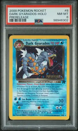 Dark Gyarados - PSA 8 Holo Prerelease Promo - 8/82 Team Rocket - Pokemon (302) - Image 1