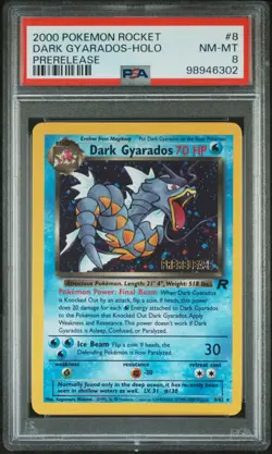 Dark Gyarados - PSA 8 Holo Prerelease Promo - 8/82 Team Rocket - Pokemon (302) - Image 3