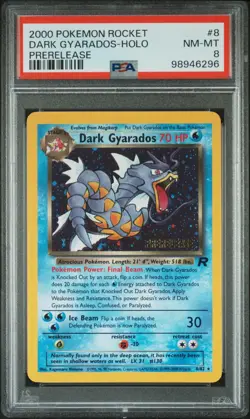 Dark Gyarados - PSA 8 Holo Prerelease Promo - 8/82 Team Rocket - Pokemon (295) - Image 3
