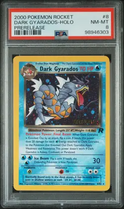 Dark Gyarados - PSA 8 Holo Prerelease Promo - 8/82 Team Rocket - Pokemon (303) - Image 3