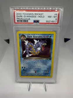 Pokemon Rocket #8 Promo - Dark Gyarados - Holo - GEM Mint - PRERELEASE - PSA 8 - Image 3