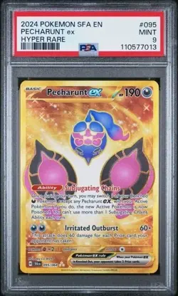 2024 POKEMON SFA EN-SHROUDED FABLE HYPER RARE #095 PECHARUNT EX PSA 9 - Image 1