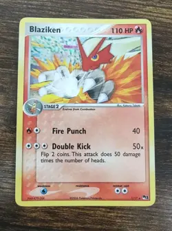 PokÃ©mon Blaziken POP Series 1 Card 1/17 Cosmos Holo Rare - Image 1