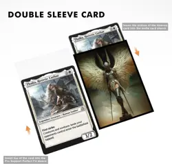 100 MTG Card Sleeves with 100 Inner Sleeves, Textured Back Art Sleeve, Fit Stand - Image 3