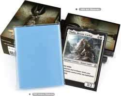 100 MTG Card Sleeves with 100 Inner Sleeves, Textured Back Art Sleeve, Fit Stand - Image 5