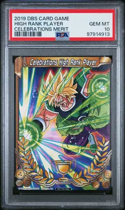 Broly | Celebrations High Rank Player Top 50 Merit Card Dragon Ball Super PSA 10 - Image 1