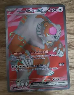 Bloodmoon Ursaluna ex 202/167 Twilight Masquerade Ultra Rare Pokemon Card - Image 1