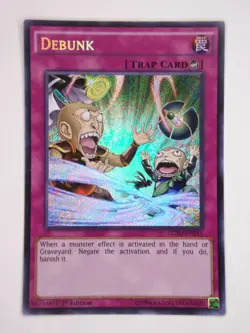 Yugioh / Debunk / LC5D-EN255 / Secret Rare / 1st Edition / NM-LP / - Image 1