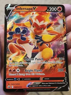 Infernape v SWSH252 SWSH Sword & Shield Promo Holo Pokemon TCG Card - Image 1