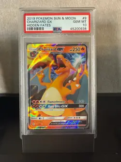 2019 Charizard GX #9 (PSA 10) — Hidden Fates, Sun & Moon Pokémon Card - Image 1