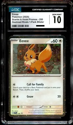 CGC 10 GEM MINT Eevee 200 SVP Black Star COSMOS HOLO PROMO SVP200 Pokemon Card - Image 2