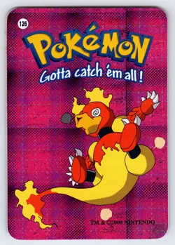 Magmar #126 2000 Pokemon Vending Techno Prism Holo Sticker Card Nintendo Nm/Vlp - Image 1